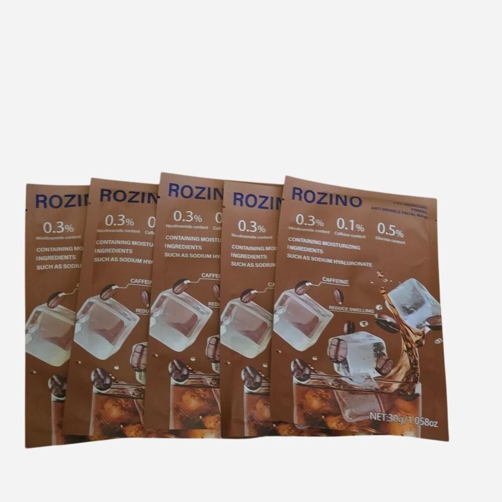 Set of 5 Rozino Iced Americano Firming & Anti-Wrinkle Facial Masks